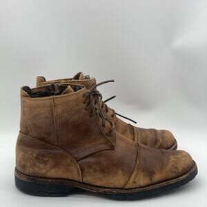 Mens Size 9.5 Timberland Earthkeepers Boot Brown Leather Chukka Casual Ankle Zip
